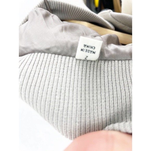 Aritzia Wilfred Womens POUSSIN BOMBER Jacket Concrete Beige Casual Lightweight - Picture 12 of 12